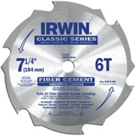 IRWIN Irwin 15702 Fibercut Circular Saw Blade; 7.25; 6 Teeth 6228415